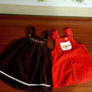 Lot of 2 Baby Girl Holiday Jumpers - Size 18 Months